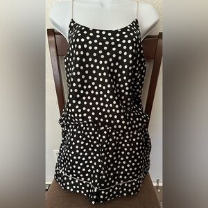 Victorias Secret Black and White Polka Pajama Set